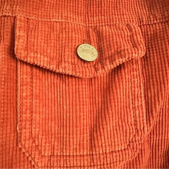 Corduroy Route 66 Salmon Color Full Zip Up Shirt Jacket Size Large - Picture 4 of 10